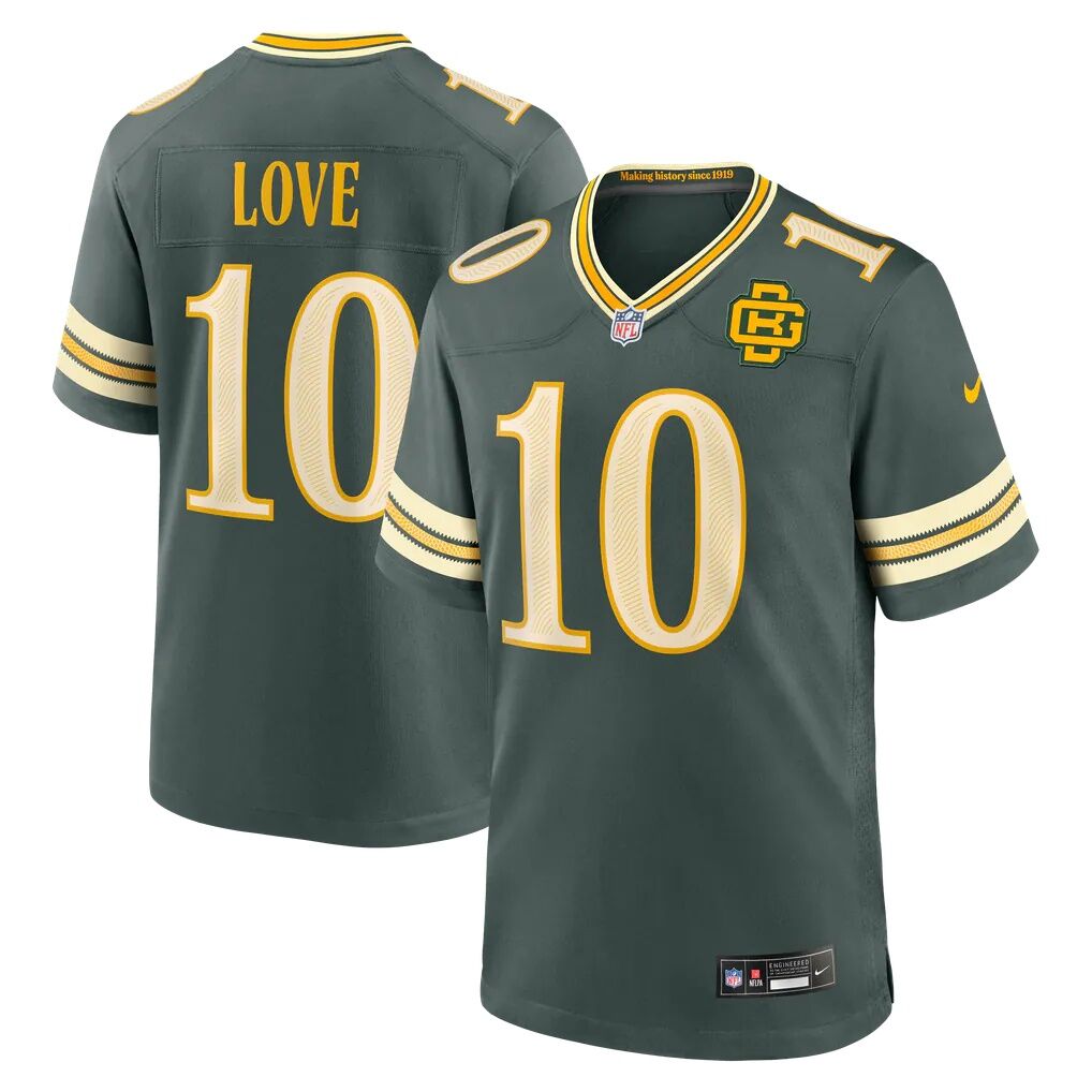 Jordan Love Green Bay Packers Nike 2026 Rivalries Collection Game Jersey