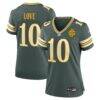 Jordan Love Green Bay Packers Nike Women's 2026 Rivalries Collection Game Jersey - Green - Front View