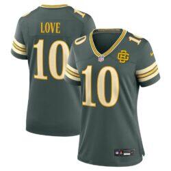 Jordan Love Green Bay Packers Nike Women's 2026 Rivalries Collection Game Jersey - Green - Front View
