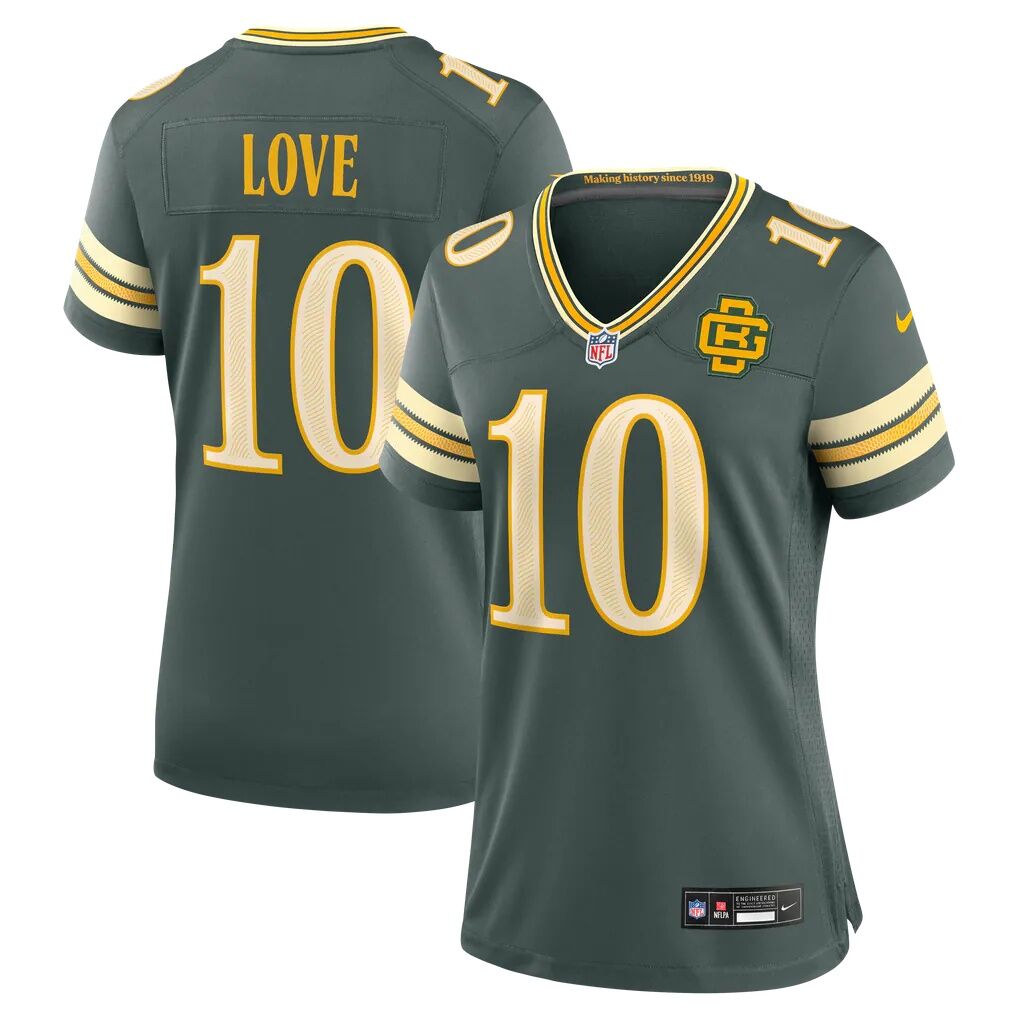Jordan Love Green Bay Packers Nike Women's 2026 Rivalries Collection Game Jersey