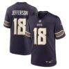 Justin Jefferson Minnesota Vikings Nike 2026 Rivalries Collection Game Jersey - Purple - Front View