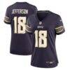 Justin Jefferson Minnesota Vikings Nike Women's 2026 Rivalries Collection Game Jersey - Purple - Front View