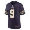 J.J McCarthy Minnesota Vikings Nike 2026 Rivalries Collection Game Jersey - Purple - Alt1