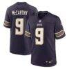 J.J McCarthy Minnesota Vikings Nike 2026 Rivalries Collection Game Jersey - Purple - Front View