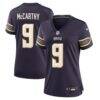 J.J McCarthy Minnesota Vikings Nike Women's 2026 Rivalries Collection Game Jersey - Purple - Front View