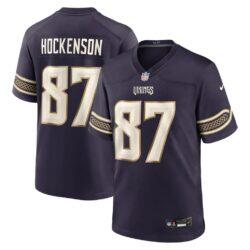 T.J. Hockenson Minnesota Vikings Nike 2026 Rivalries Collection Game Jersey - Purple - Front View