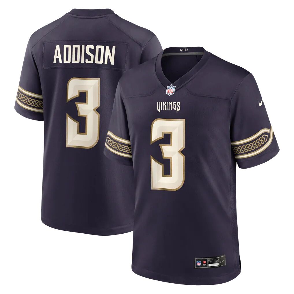Jordan Addison Minnesota Vikings Nike 2026 Rivalries Collection Game Jersey