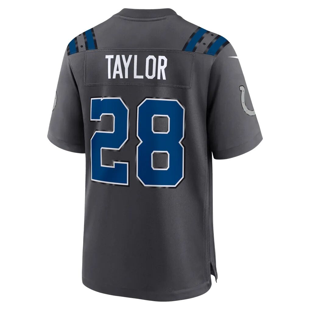 Jonathan Taylor Indianapolis Colts Nike 2026 Rivalries Collection Game Jersey - Anthracite