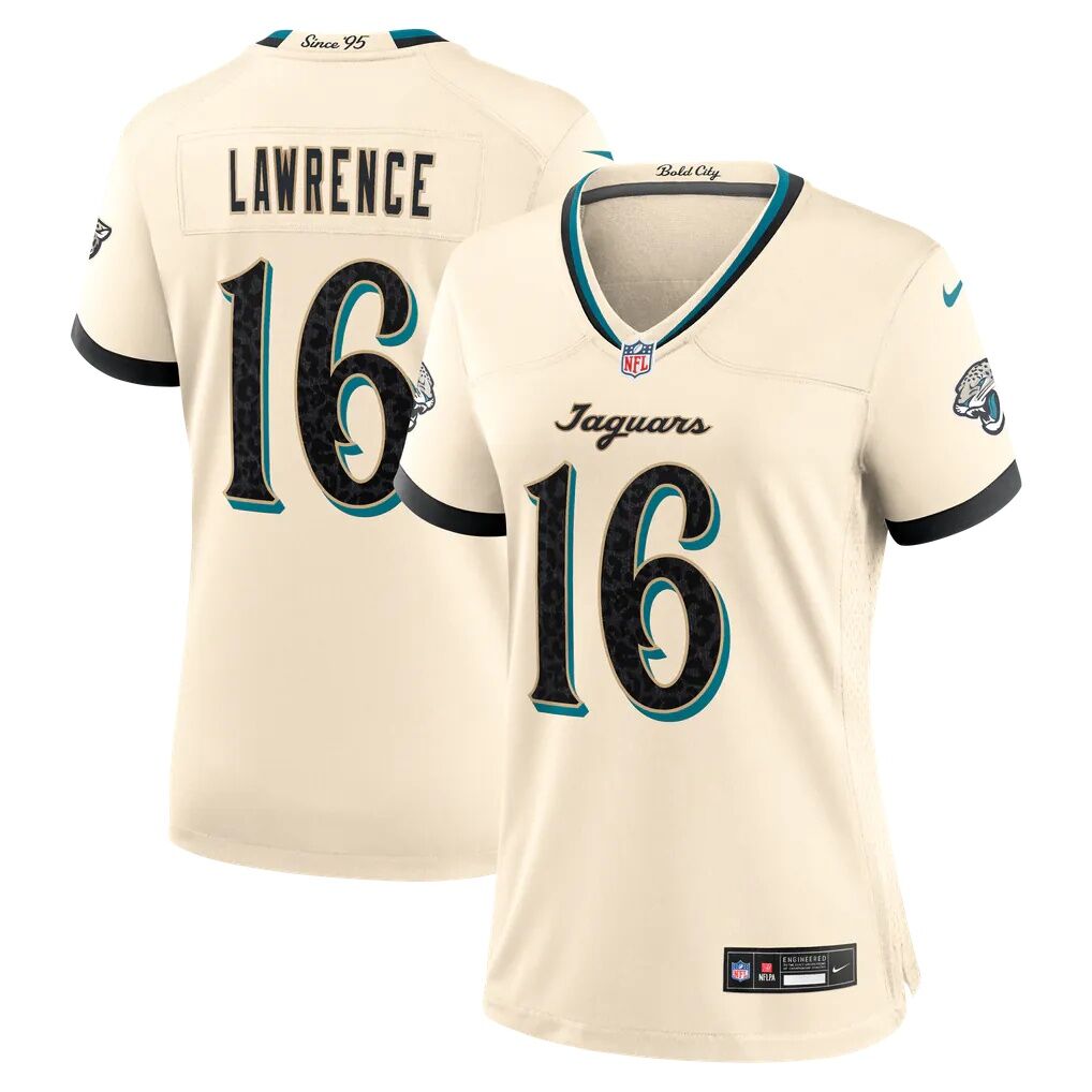 Trevor Lawrence Jacksonville Jaguars Nike Women's 2026 Rivalries Collection Game Jersey - Natural