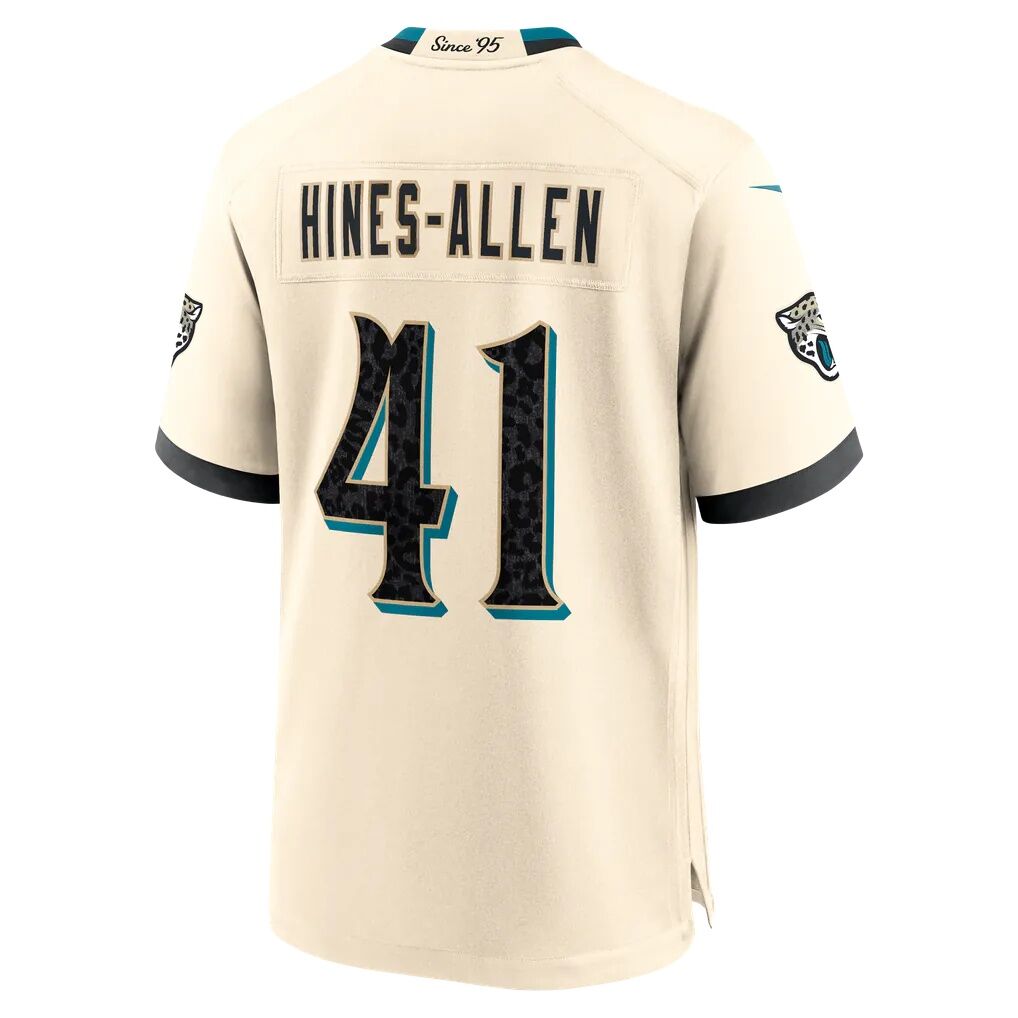 Josh Hines-Allen Jacksonville Jaguars Nike 2026 Rivalries Collection Game Jersey - Natural