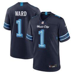 Cameron Ward Tennessee Titans Nike 2026 Rivalries Collection Game Jersey - Navy - Front View