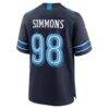 Jeffery Simmons Tennessee Titans Nike 2026 Rivalries Collection Game Jersey - Navy - Side View