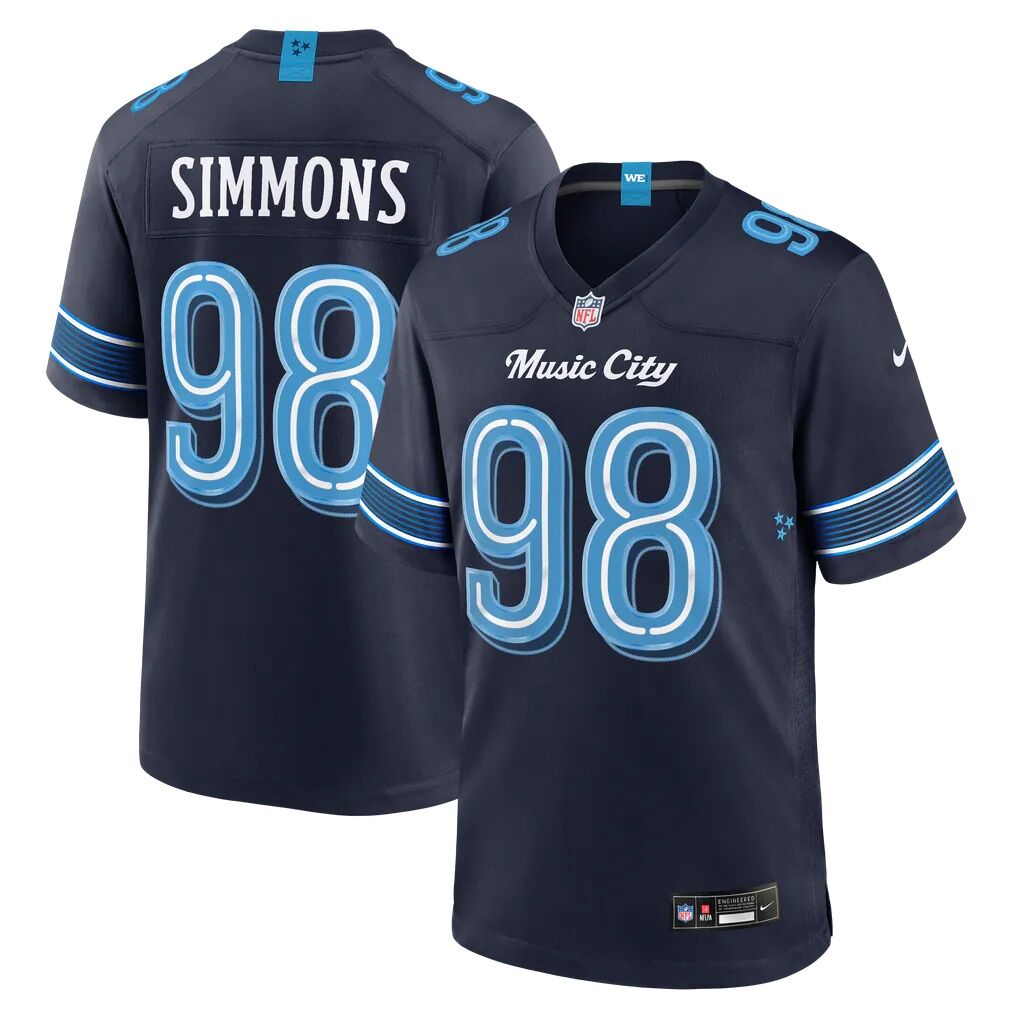 Jeffery Simmons Tennessee Titans Nike 2026 Rivalries Collection Game Jersey
