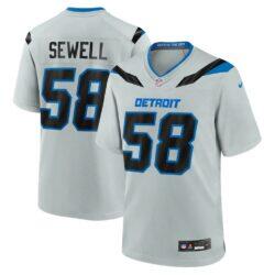 Penei Sewell Detroit Lions Nike 2026 Rivalries Collection Game Jersey - Silver - Front View