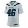 Jack Campbell Detroit Lions Nike 2026 Rivalries Collection Game Jersey - Silver - Back View