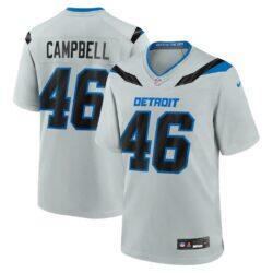 Jack Campbell Detroit Lions Nike 2026 Rivalries Collection Game Jersey - Silver - Front View