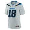 Isaac TeSlaa Detroit Lions Nike 2026 Rivalries Collection Game Jersey - Silver - Back View