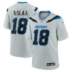 Isaac TeSlaa Detroit Lions Nike 2026 Rivalries Collection Game Jersey - Silver - Front View