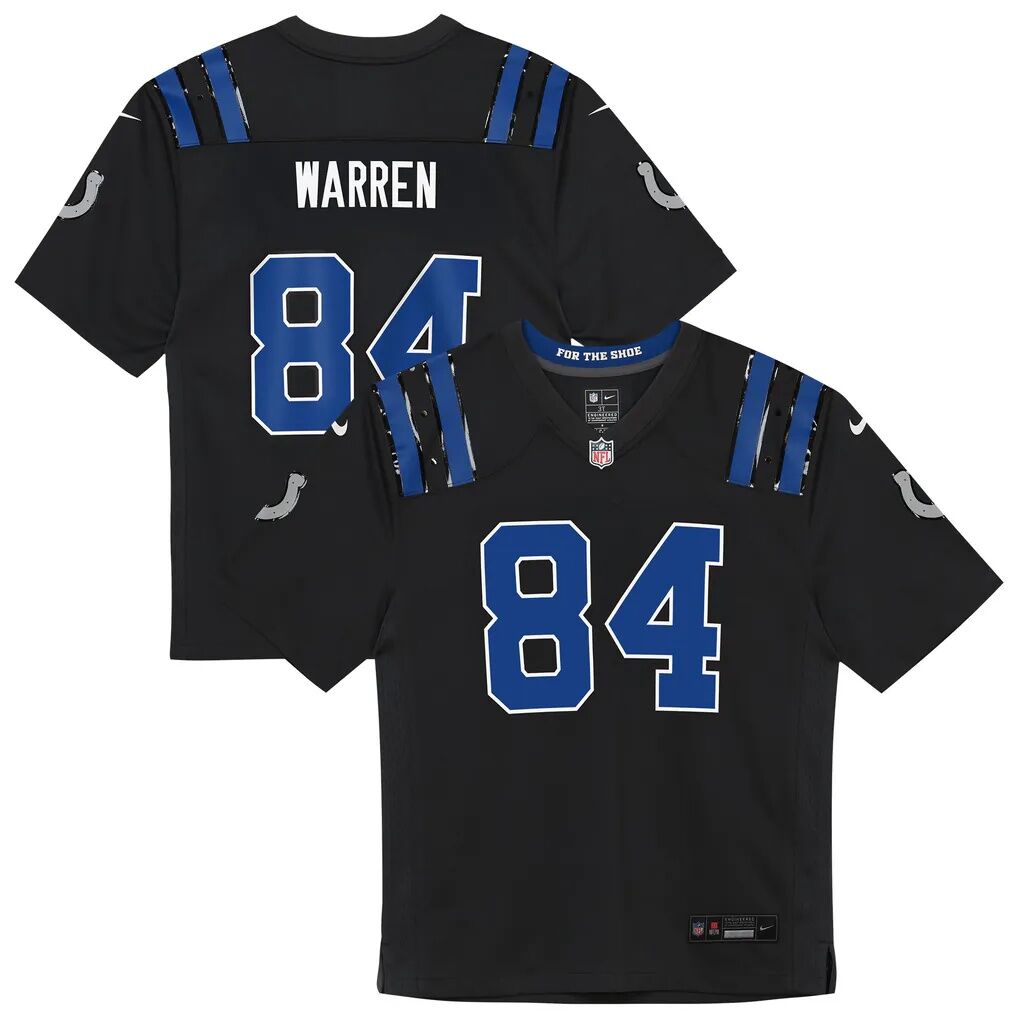 Tyler Warren Indianapolis Colts Nike Preschool 2026 Rivalries Collection Game Jersey - Anthracite