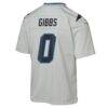 Jahmyr Gibbs Detroit Lions Nike Youth 2026 Rivalries Collection Game Jersey - Silver - Detail View