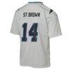 Amon-Ra St. Brown Detroit Lions Nike Youth 2026 Rivalries Collection Game Jersey - Silver - Detail View