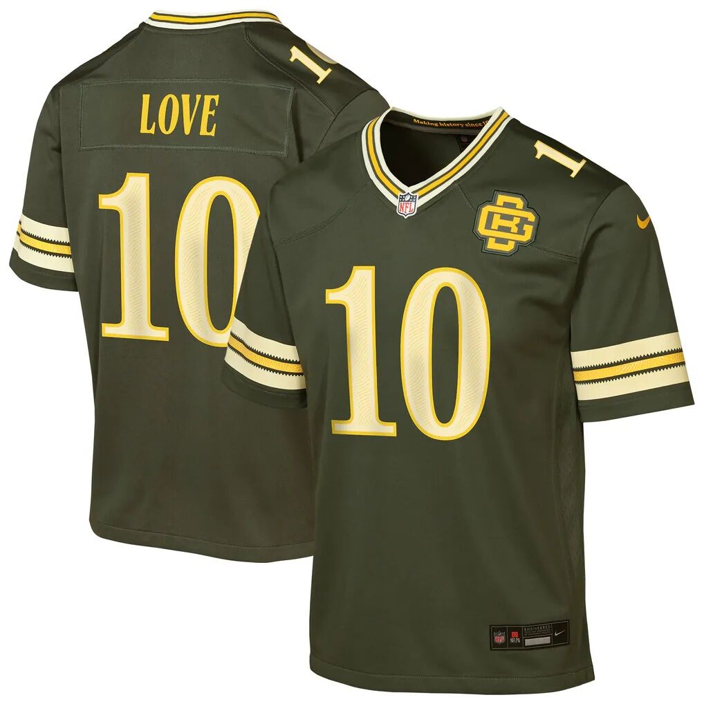 Jordan Love Green Bay Packers Nike Youth 2026 Rivalries Collection Game Jersey