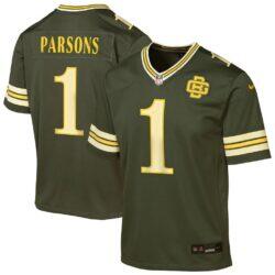 Micah Parsons Green Bay Packers Nike Youth 2026 Rivalries Collection Game Jersey - Green - Front View