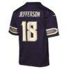 Justin Jefferson Minnesota Vikings Nike Youth 2026 Rivalries Collection Game Jersey - Purple - Detail View