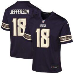 Justin Jefferson Minnesota Vikings Nike Youth 2026 Rivalries Collection Game Jersey - Purple - Front View