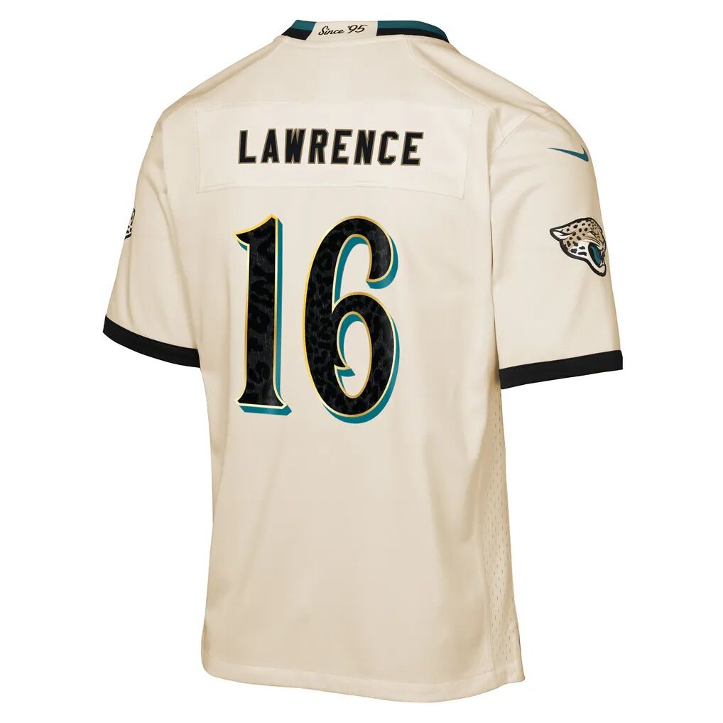 Trevor Lawrence Jacksonville Jaguars Nike Youth 2026 Rivalries Collection Game Jersey - Natural
