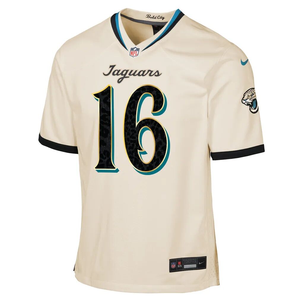 Trevor Lawrence Jacksonville Jaguars Nike Youth 2026 Rivalries Collection Game Jersey - Natural