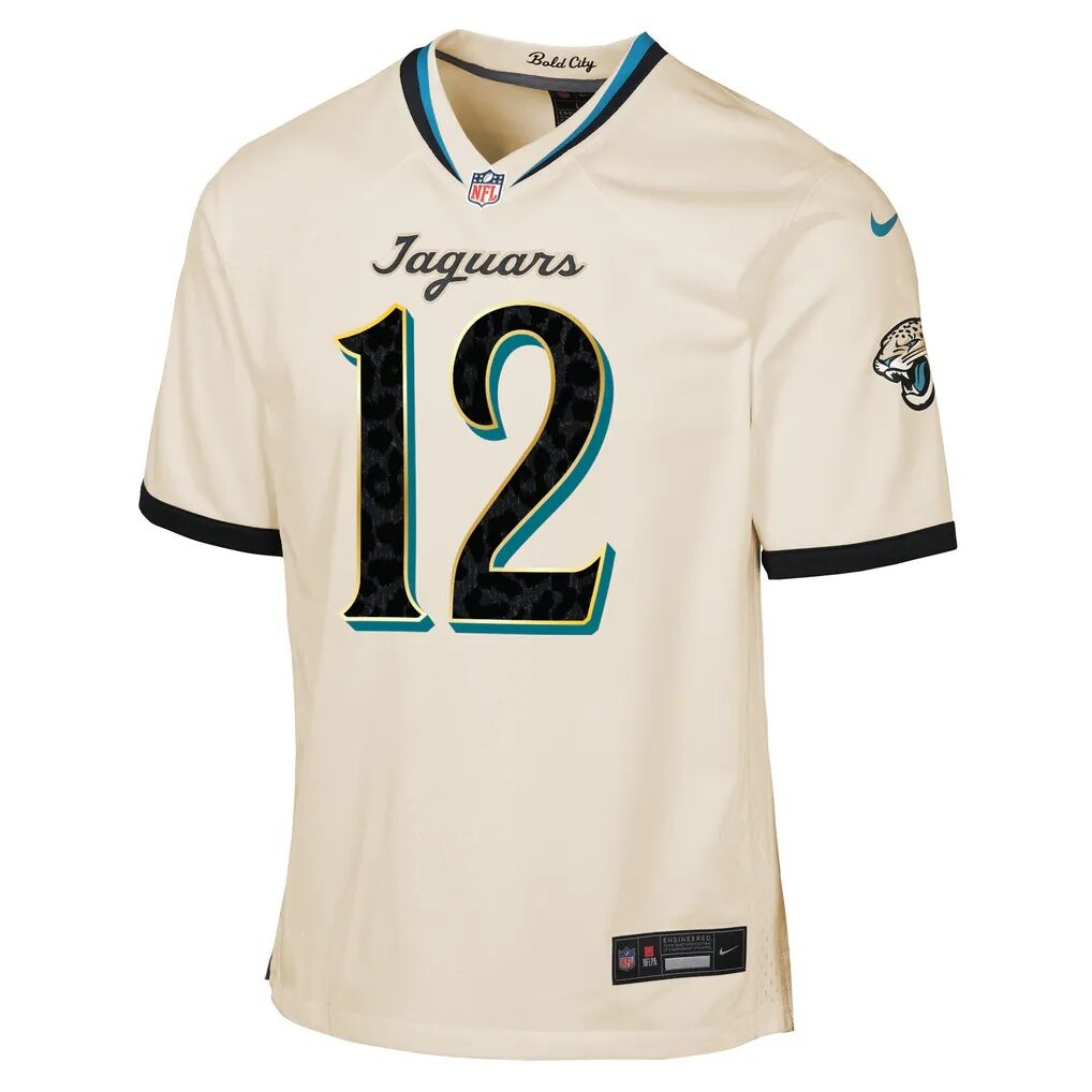 Travis Hunter Jacksonville Jaguars Nike Youth 2026 Rivalries Collection Game Jersey - Natural