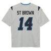 Amon-Ra St. Brown Detroit Lions Nike Toddler 2026 Rivalries Collection Game Jersey - Silver - Detail View