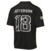 Justin Jefferson Minnesota Vikings Nike Youth 2026 Salute to Service Game Jersey - Black - Detail View