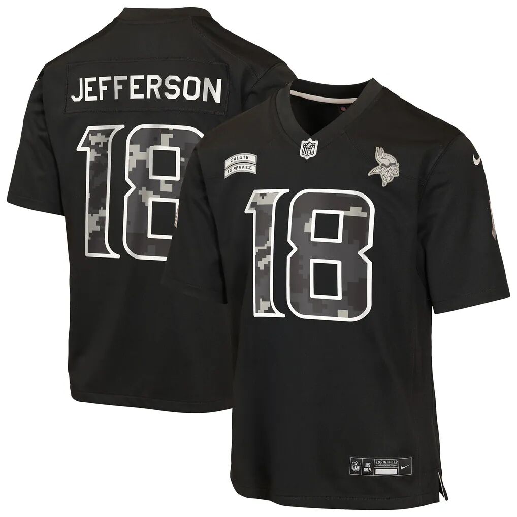Justin Jefferson Minnesota Vikings Nike Youth 2026 Salute to Service Game Jersey