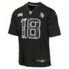 Justin Jefferson Minnesota Vikings Nike Youth 2026 Salute to Service Game Jersey - Black - Side View