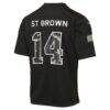 Amon-Ra St. Brown Detroit Lions Nike Youth 2026 Salute to Service Game Jersey - Black - Detail View