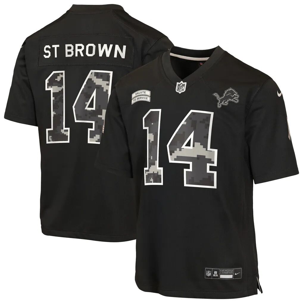 Amon-Ra St. Brown Detroit Lions Nike Youth 2026 Salute to Service Game Jersey