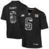 Jaxson Dart New York Giants Nike Youth 2026 Salute to Service Game Jersey - Black - Front View