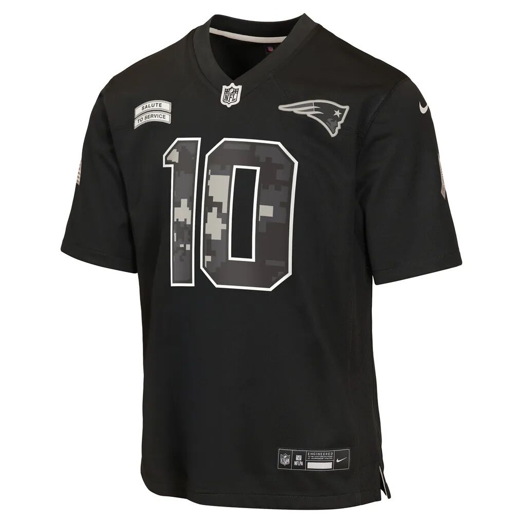 Drake Maye New England Patriots Nike Youth 2026 Salute to Service Game Jersey