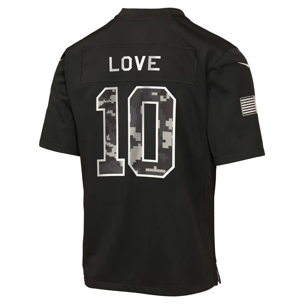 Jordan Love Green Bay Packers Nike Youth 2026 Salute to Service Game Jersey