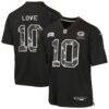 Jordan Love Green Bay Packers Nike Youth 2026 Salute to Service Game Jersey - Black - Front View