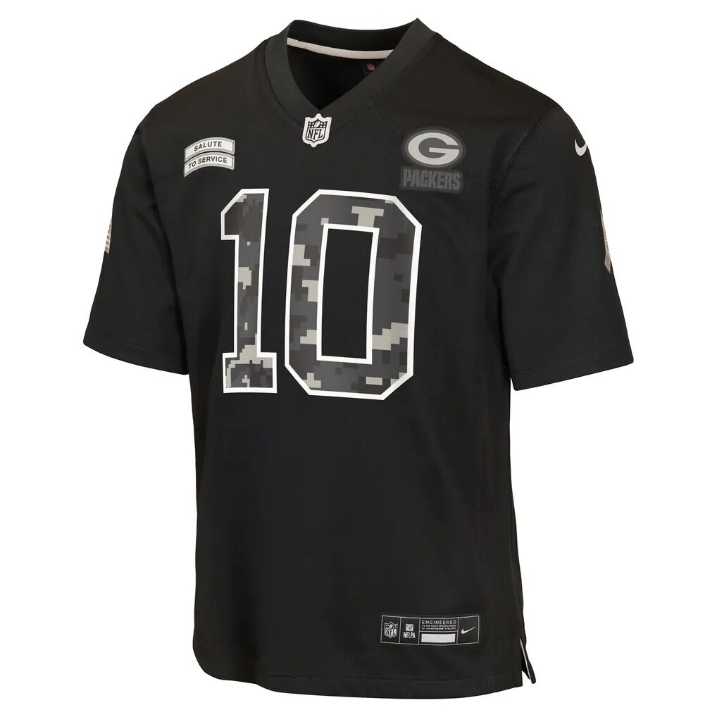 Jordan Love Green Bay Packers Nike Youth 2026 Salute to Service Game Jersey