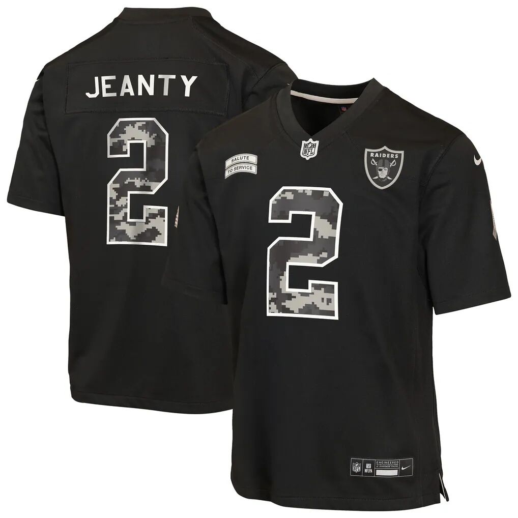 Ashton Jeanty Las Vegas Raiders Nike Youth 2026 Salute to Service Game Jersey