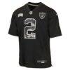 Ashton Jeanty Las Vegas Raiders Nike Youth 2026 Salute to Service Game Jersey - Black - Side View