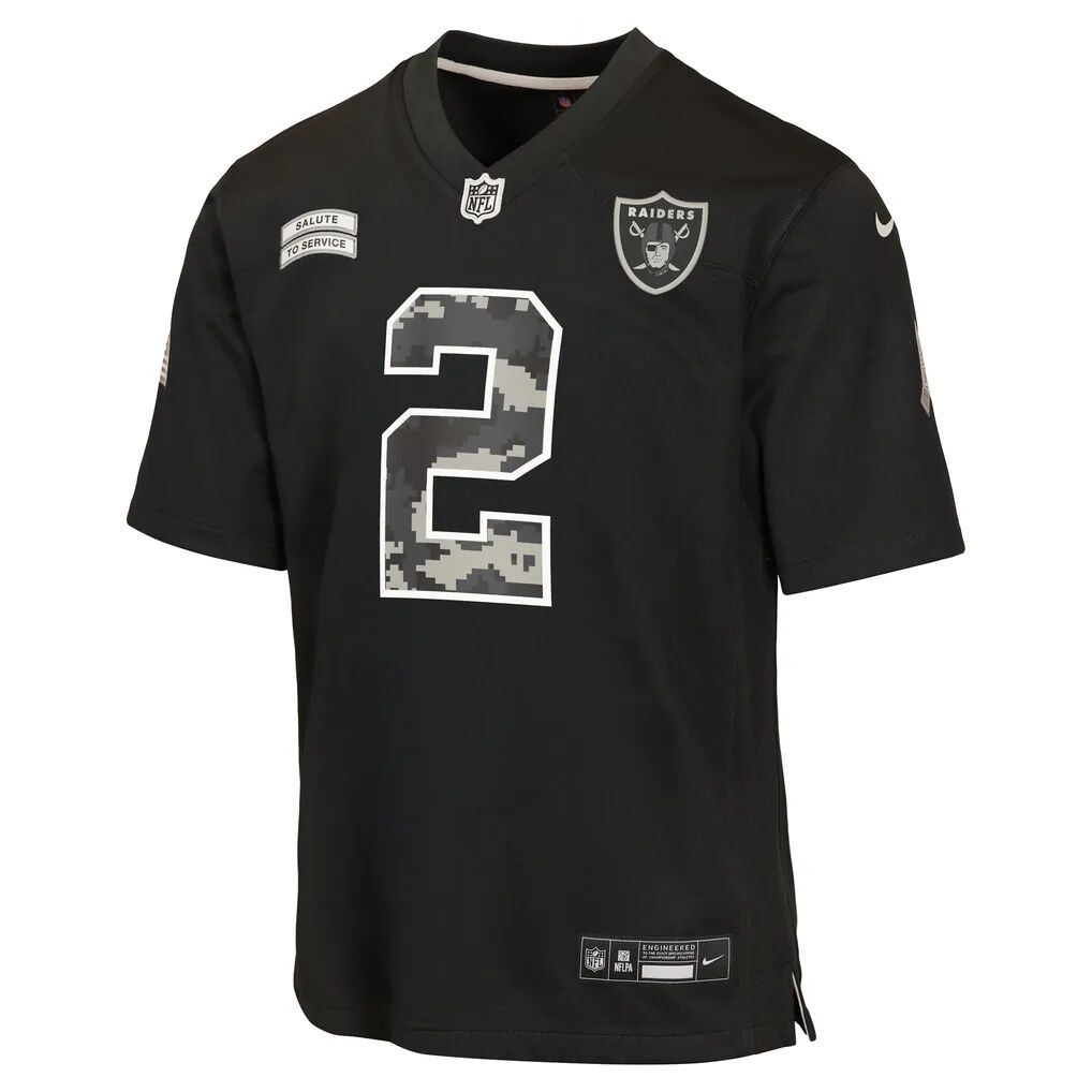 Ashton Jeanty Las Vegas Raiders Nike Youth 2026 Salute to Service Game Jersey