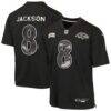 Lamar Jackson Baltimore Ravens Nike Youth 2026 Salute to Service Game Jersey - Black - Front View