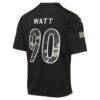 T.J. Watt Pittsburgh Steelers Nike Youth 2026 Salute to Service Game Jersey - Black - Detail View