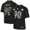 T.J. Watt Pittsburgh Steelers Nike Youth 2026 Salute to Service Game Jersey - Black - Front View