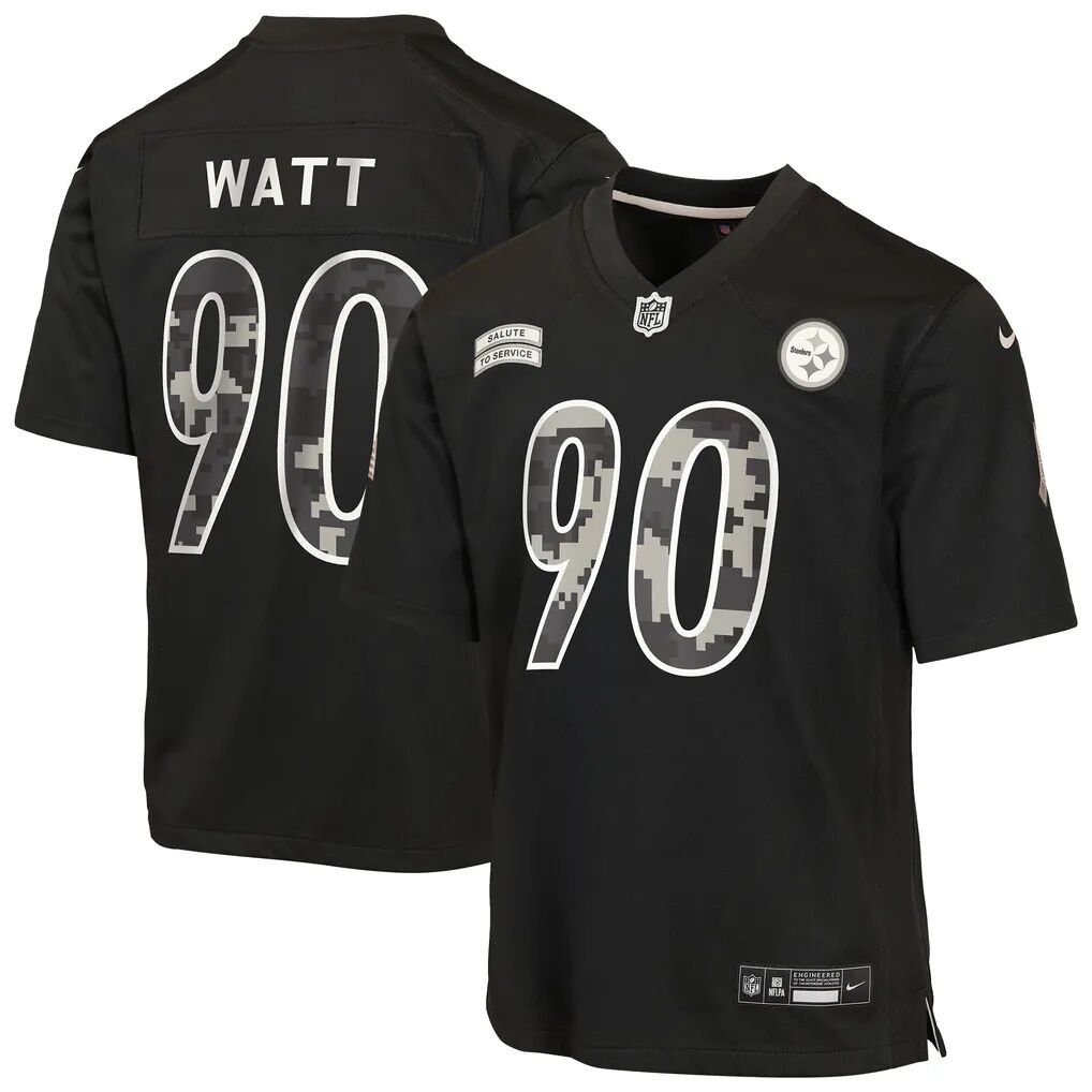 T.J. Watt Pittsburgh Steelers Nike Youth 2026 Salute to Service Game Jersey